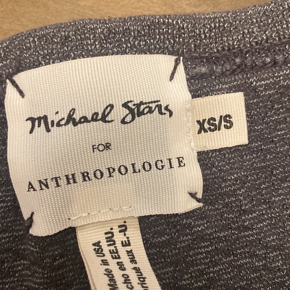 Michael Stars for Anthropologie gray knit‎ metallic thread quarter sleeve blouse - Picture 3 of 4